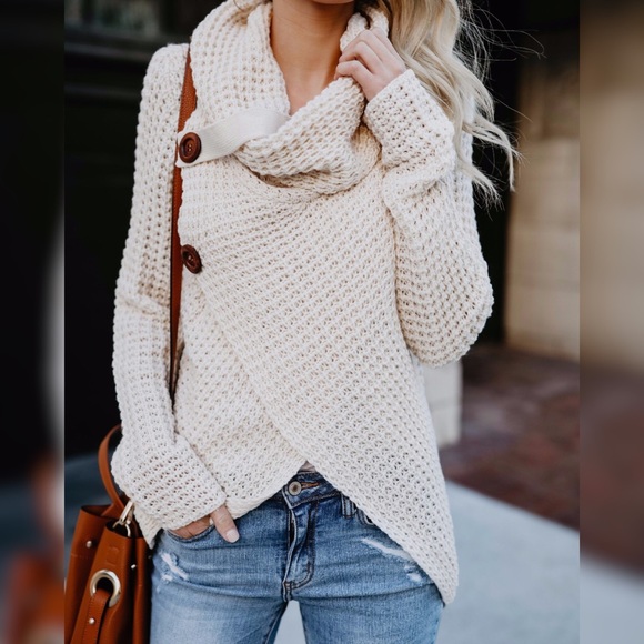 cowl neck wrap cardigan